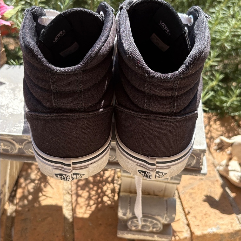 Vans Black and White Logo Sneakers - Picture 4 of 8